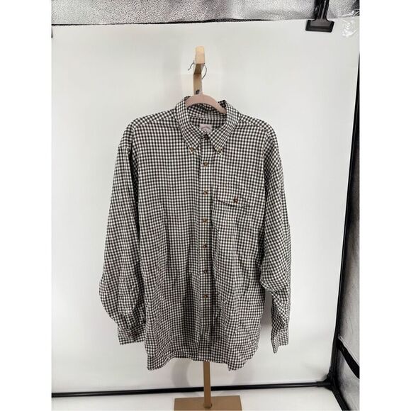 Brooks Brothers 346  Red Tag Dress Shirt Original Polo Black Gingham Size XL - Picture 1 of 9